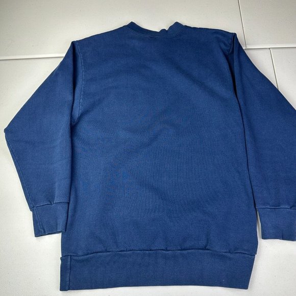 Vintage‎ 80s Medallion Go For The Gold Sweater Sweatshirt Navy Blue Men Size XL - Picture 5 of 9